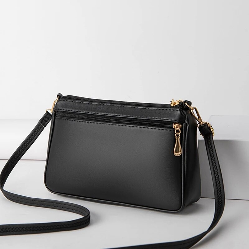 PU Crossbody kotid Topelttõmblukuga 2023 Uus moodne õlakott naistele, suure mahutavusega tutikaunistusega südamekujuline riistvara