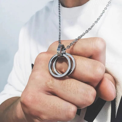 Moodne klassikaline lihtne risti ripatsiga kaelakee naistele meestele, roostevabast terasest lülikett, võlukaelakee punk hiphop ehteid