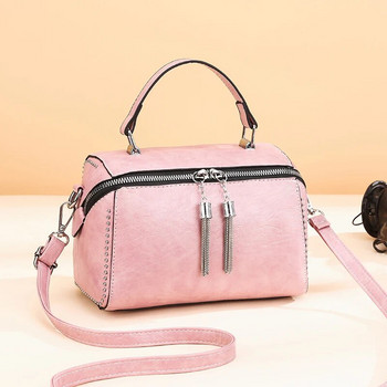 Маркови дамски кожени чанти Модна дамска чанта с нитове Многоцветни дамски чанти с голям капацитет Нова луксозна чанта през рамо