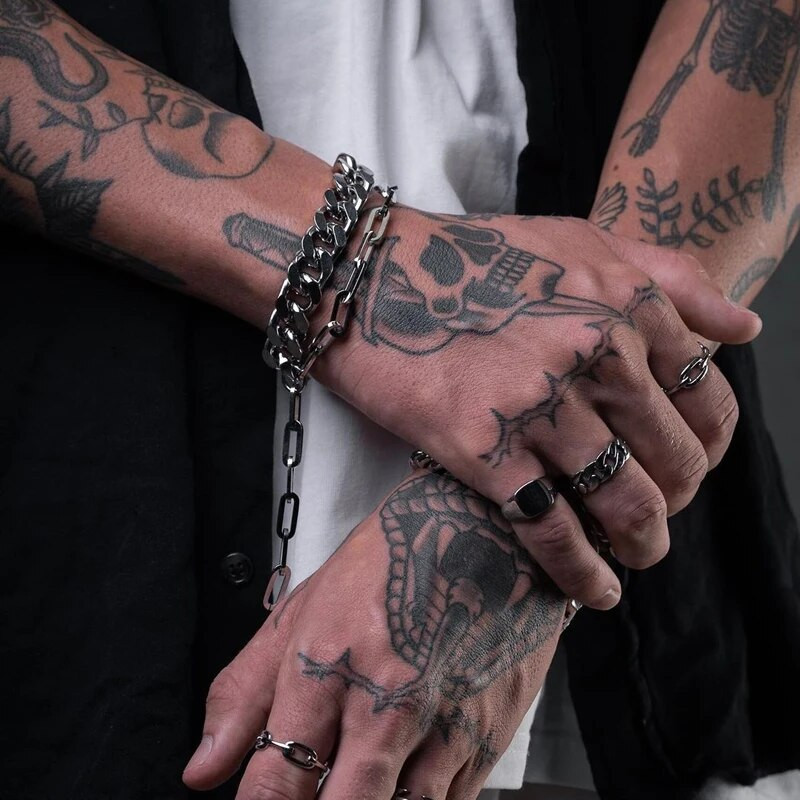 Virvės Kubos grandinės karoliai vyrams 2021 m. mados temperamento nerūdijančio plieno „Choker Link“ grandinės karoliai vyrams, papuošalai, dovana