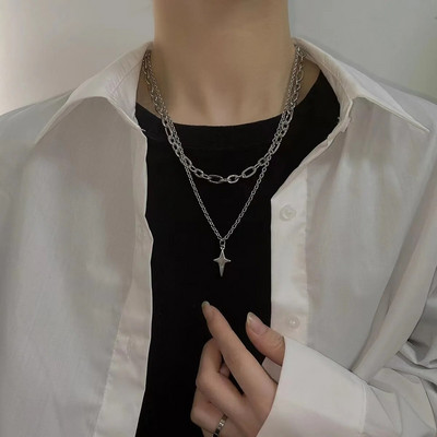 Lihtne trendikas Star Hollow Choker kaelakee ripats kaela ehted aksessuaarid naiste meeste mood peokett kaelakee