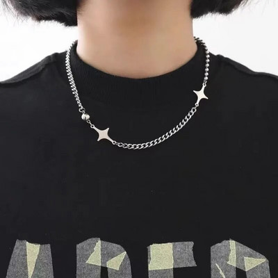 Lihtne trendikas Star Hollow Choker kaelakee ripats kaela ehted aksessuaarid naiste meeste mood peokett kaelakee