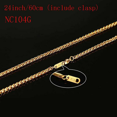 Vnoxi 24-tolline pika ketiga kaelakee templiga madu kaelakee roostevabast terasest kullavärvi