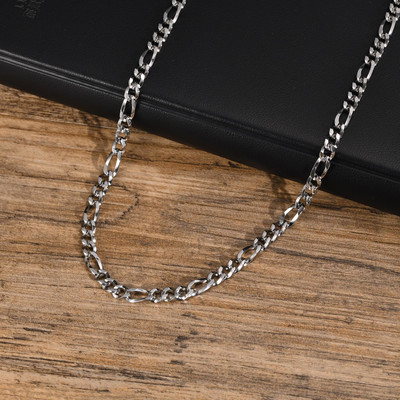 „Vnox Figaro“ grandinėlės karoliai moterims vyrams, 5,5 mm nerūdijančio plieno itališki papuošalai su apykakle