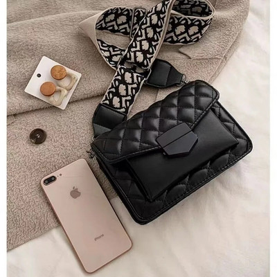 Νέες τσάντες μόδας πολυτελείς γυναικείες τσάντες Τσάντα ώμου με φαρδιά λουράκι Τσάντες χιαστί Τσάντες αλυσίδα Rhombus PU Δερμάτινο Άνοιξη Νέα ειδική προσφορά