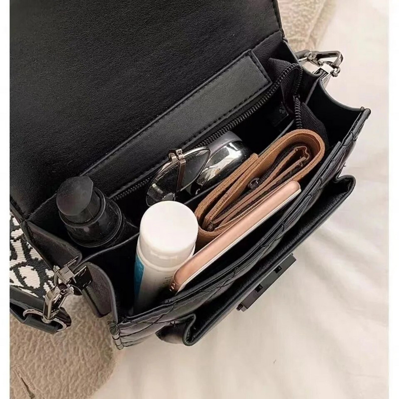 Νέες τσάντες μόδας πολυτελείς γυναικείες τσάντες Τσάντα ώμου με φαρδιά λουράκι Τσάντες χιαστί Τσάντες αλυσίδα Rhombus PU Δερμάτινο Άνοιξη Νέα ειδική προσφορά