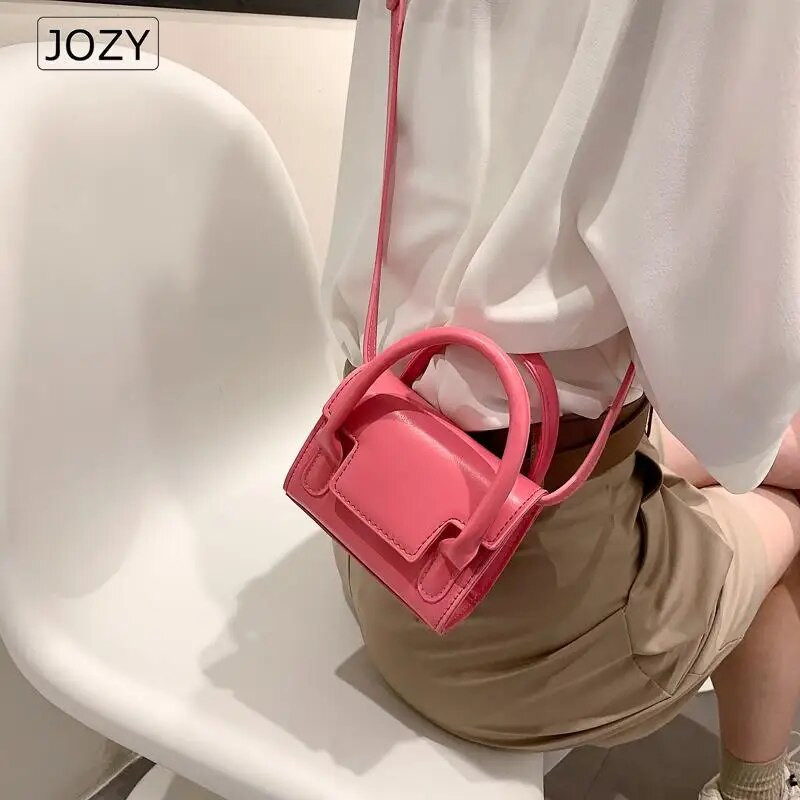 JOZY Mini Cute PU δερμάτινες τσάντες χιαστί για γυναίκες 2023 Μοντέρνα καλοκαιρινή μόδα Τσάντες ώμου επώνυμων σχεδιαστών Τσάντες ώμου και πορτοφόλια