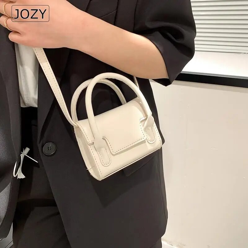 JOZY Mini Cute PU δερμάτινες τσάντες χιαστί για γυναίκες 2023 Μοντέρνα καλοκαιρινή μόδα Τσάντες ώμου επώνυμων σχεδιαστών Τσάντες ώμου και πορτοφόλια