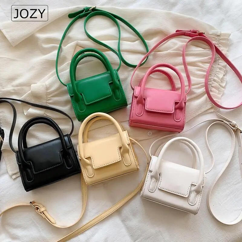 JOZY Mini Cute PU δερμάτινες τσάντες χιαστί για γυναίκες 2023 Μοντέρνα καλοκαιρινή μόδα Τσάντες ώμου επώνυμων σχεδιαστών Τσάντες ώμου και πορτοφόλια