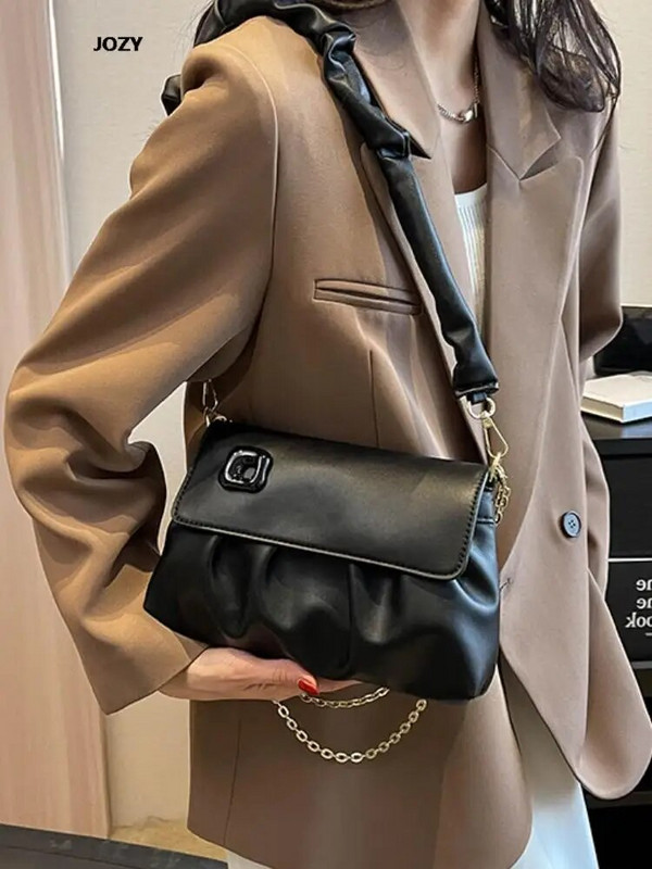 Mitmevärvilised lihtsas stiilis luksuslikud disainiga õlakotid naistele 2023. aasta uus suvine moekett Crossbody vabaaja nahast käekotid