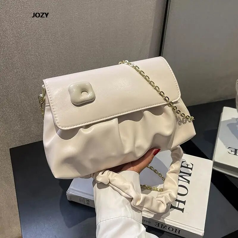 Mitmevärvilised lihtsas stiilis luksuslikud disainiga õlakotid naistele 2023. aasta uus suvine moekett Crossbody vabaaja nahast käekotid