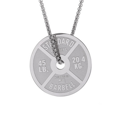 Privjesak za bučicu od titanijskog čelika Oprema za fitness u teretani Ogrlica s utegom Dominantni mišićavi muškarci Fitness Sportski nakit za slobodno vrijeme