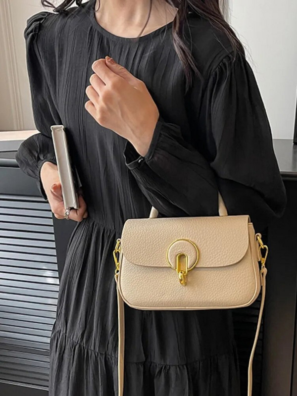 Klassikaline ja lihtsa stiiliga täisnahast käekott Luksusliku disainiga uus mitmekülgne Crossbody kott suvine vabaaja trendikas naiste õlg