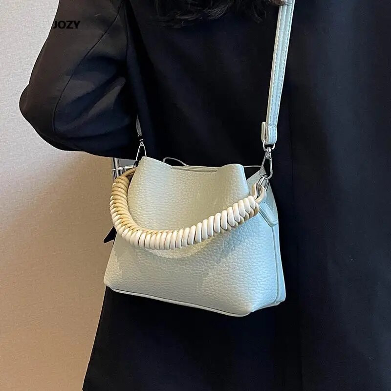 Bucket Crossbody Bag Casual Classic Moterims Paprastas Stilius Prabangus Dizaineris Nauja Universali rankinė 2023 Vasaros Daugiaspalvė Pečiai