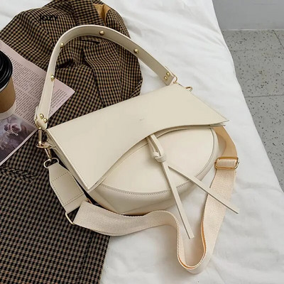 Vintage klassikaline sadulakott naistele, luksuslik disainer 2023, uus vabaaja nahast õlg, suvine mood naiste käekott, PU