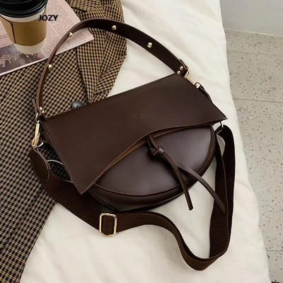 Vintage klassikaline sadulakott naistele, luksuslik disainer 2023, uus vabaaja nahast õlg, suvine mood naiste käekott, PU