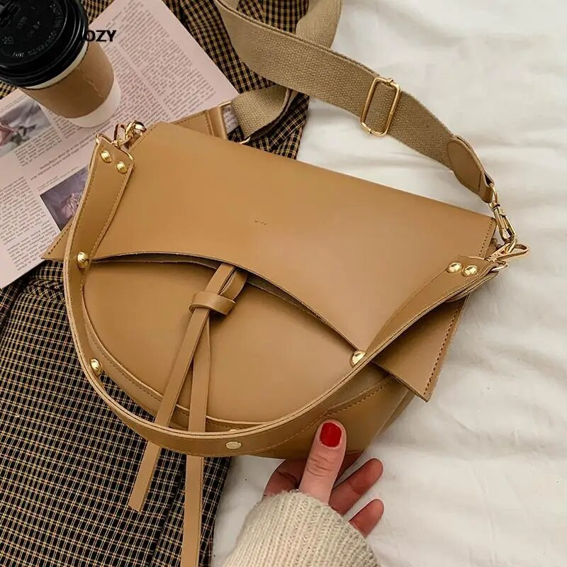 Vintage klassikaline sadulakott naistele, luksuslik disainer 2023, uus vabaaja nahast õlg, suvine mood naiste käekott, PU
