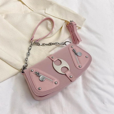 Luksuslik kett, uus õlakott Y2K 2023. aasta suvemood vabaaja kott naistele Nahast tänava trendikas naiste rahakott