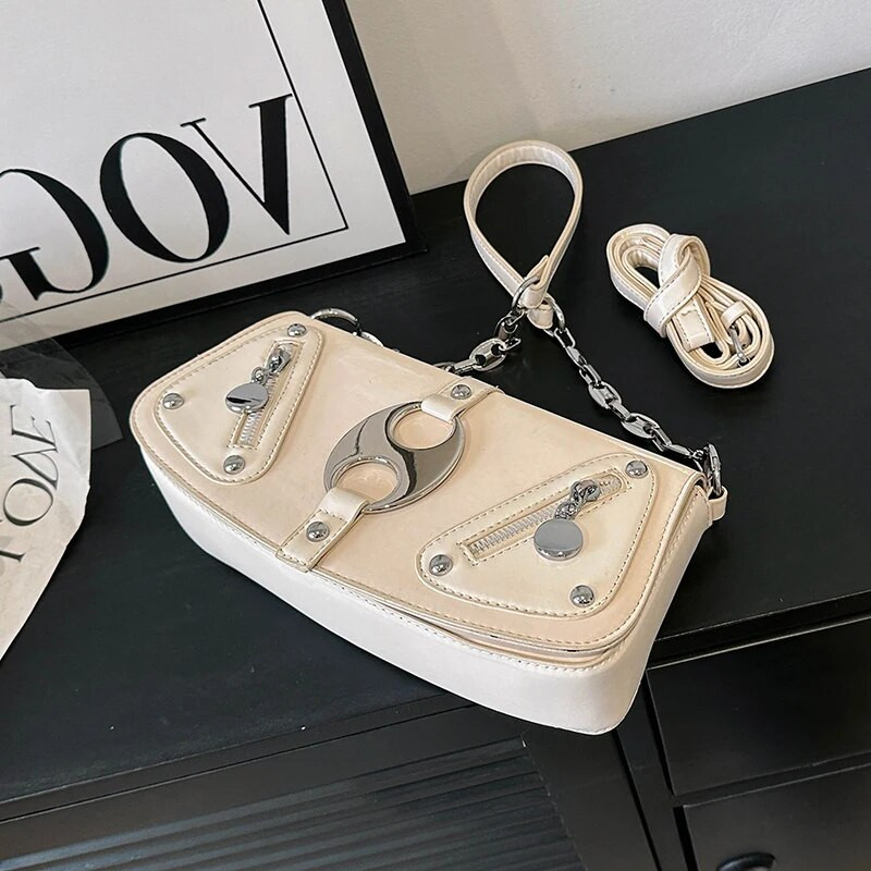 Luksuslik kett, uus õlakott Y2K 2023. aasta suvemood vabaaja kott naistele Nahast tänava trendikas naiste rahakott