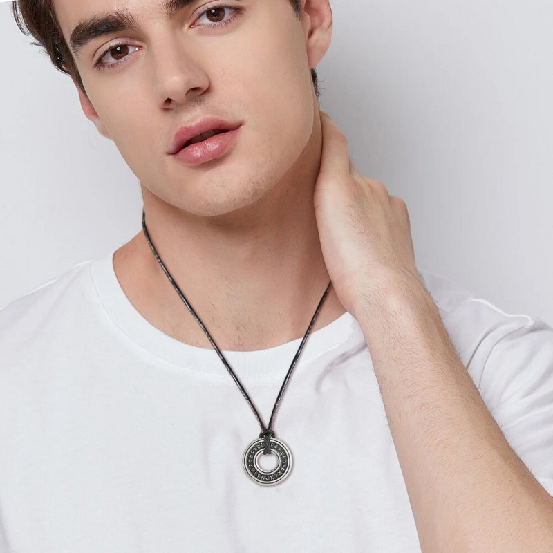 Vintage Põhjamaade ruunide kaelakeed meestele, roostevabast terasest norra ruunid, viikingite ehted pagan vanem Futharki ripats, amulett, talisman