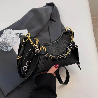 2023 Νέες ευέλικτες τσάντες χιαστί σχεδιαστής πολυτελείας καλοκαιρινής μόδας Casual πολύχρωμες τσάντες ώμου Half-moon για γυναίκες