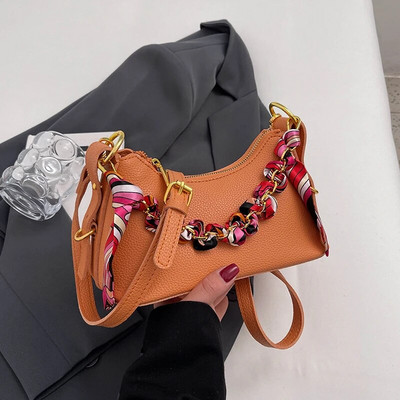 2023 Νέες ευέλικτες τσάντες χιαστί σχεδιαστής πολυτελείας καλοκαιρινής μόδας Casual πολύχρωμες τσάντες ώμου Half-moon για γυναίκες