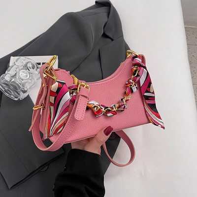 2023 Νέες ευέλικτες τσάντες χιαστί σχεδιαστής πολυτελείας καλοκαιρινής μόδας Casual πολύχρωμες τσάντες ώμου Half-moon για γυναίκες