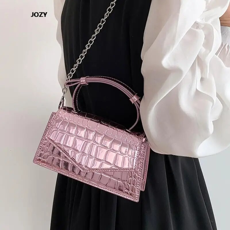 2023 Νέες τσάντες ώμου με αλυσίδα μόδας Σχεδιαστής πολυτελείας για γυναίκες, δερμάτινο χιαστί πολύχρωμο χιαστί πολύχρωμες, καθημερινές τσάντες Y2k