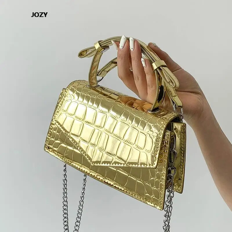 2023 Νέες τσάντες ώμου με αλυσίδα μόδας Σχεδιαστής πολυτελείας για γυναίκες, δερμάτινο χιαστί πολύχρωμο χιαστί πολύχρωμες, καθημερινές τσάντες Y2k