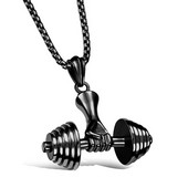 Šarm Fitness Gym Bodybuilding Sport Dumbbell Uteg Ogrlice s privjescima za muškarce Žene Sport Moda Uže Choker nakit