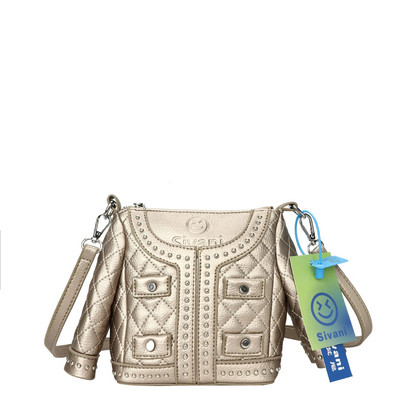 Μόδα Προσωποποιημένη Γυναικεία Δημιουργική Τσάντα Μπουφάν Μαύρο Χρώμα Παλτό Σχήμα Νεωτερισμού Διαμαντένια δικτυωτή αλυσίδα Μίνι τσάντα