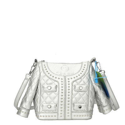 Μόδα Προσωποποιημένη Γυναικεία Δημιουργική Τσάντα Μπουφάν Μαύρο Χρώμα Παλτό Σχήμα Νεωτερισμού Διαμαντένια δικτυωτή αλυσίδα Μίνι τσάντα