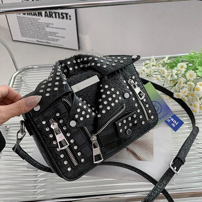 Madinga striukė Dizainas Crossbody Krepšys Kniedės Drabužiai Forma Moteriška Rankinė Piniginė Gamintojas Dizainerė Moteris Pečių Krepšiai Prabangus Moteriškas Krepšys