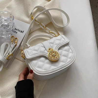 Kvaliteetne mood kett õlakott 2023 uus teemantvõre Luksuslik disainer Sadul Crossbody suvine vabaaja naiste käekott