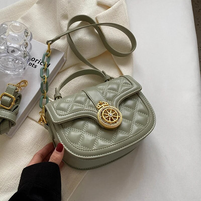 Kvaliteetne mood kett õlakott 2023 uus teemantvõre Luksuslik disainer Sadul Crossbody suvine vabaaja naiste käekott