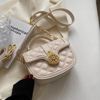 Kvaliteetne mood kett õlakott 2023 uus teemantvõre Luksuslik disainer Sadul Crossbody suvine vabaaja naiste käekott