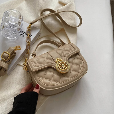 Kvaliteetne mood kett õlakott 2023 uus teemantvõre Luksuslik disainer Sadul Crossbody suvine vabaaja naiste käekott