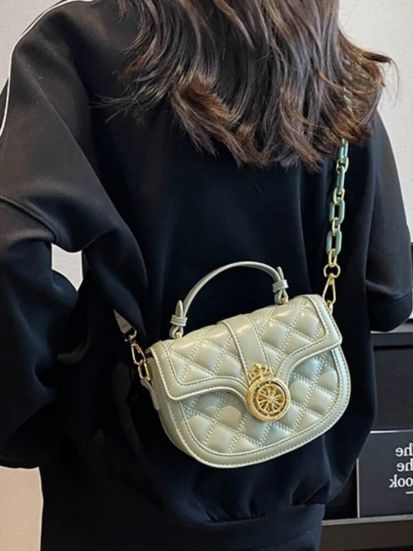 Kvaliteetne mood kett õlakott 2023 uus teemantvõre Luksuslik disainer Sadul Crossbody suvine vabaaja naiste käekott