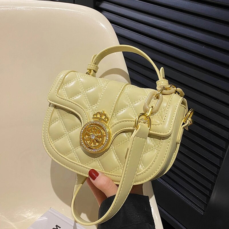 Kvaliteetne mood kett õlakott 2023 uus teemantvõre Luksuslik disainer Sadul Crossbody suvine vabaaja naiste käekott