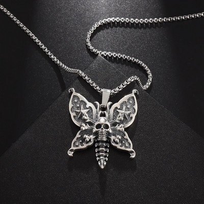 Muška velika gotička vintage ogrlica s privjeskom u obliku križa u obliku uličnog vintage nakita