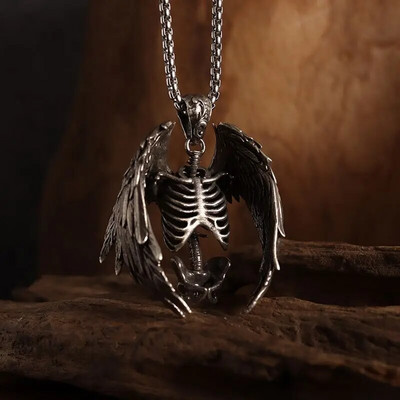 Muška velika gotička vintage ogrlica s privjeskom u obliku križa u obliku uličnog vintage nakita