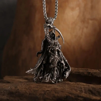 Muška velika gotička vintage ogrlica s privjeskom u obliku križa u obliku uličnog vintage nakita