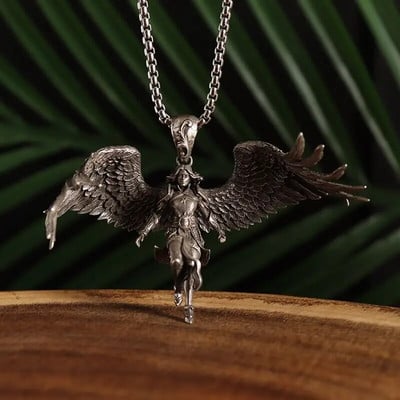 Muška velika gotička vintage ogrlica s privjeskom u obliku križa u obliku uličnog vintage nakita