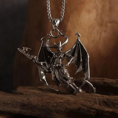 Muška velika gotička vintage ogrlica s privjeskom u obliku križa u obliku uličnog vintage nakita