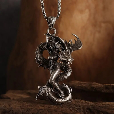 Muška velika gotička vintage ogrlica s privjeskom u obliku križa u obliku uličnog vintage nakita