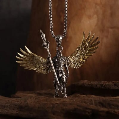 Muška velika gotička vintage ogrlica s privjeskom u obliku križa u obliku uličnog vintage nakita