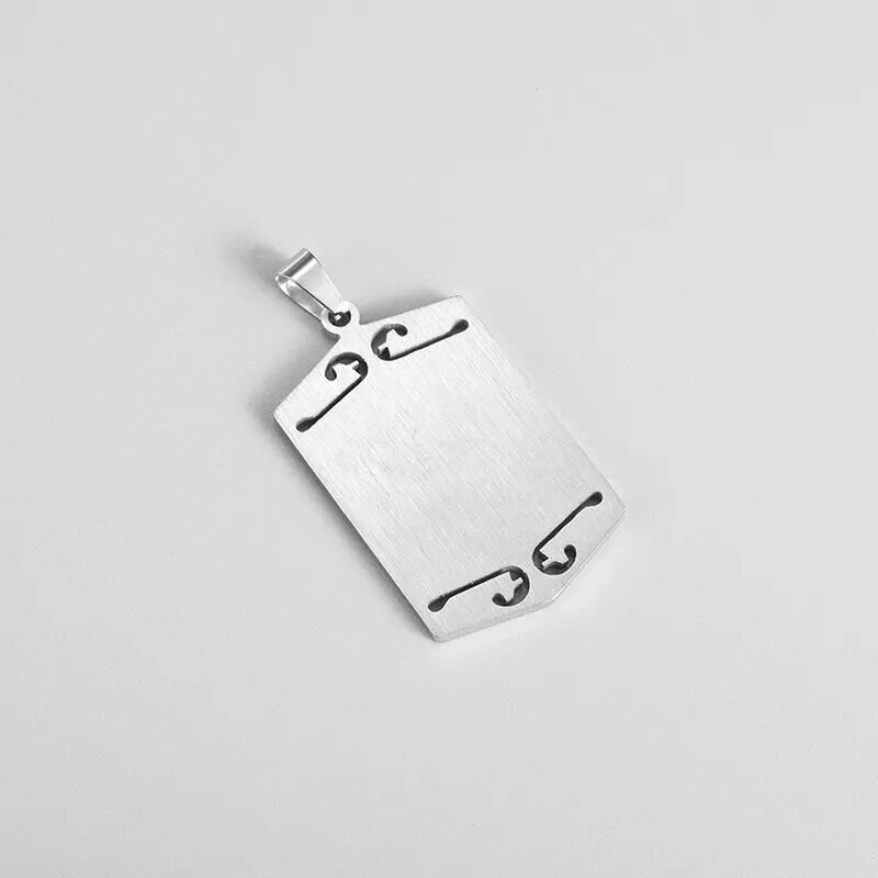 Retro religinis kvadratinis Korano pakabukas nerūdijančio plieno karoliai, vyriški moteriški amuleto papuošalai, dovana