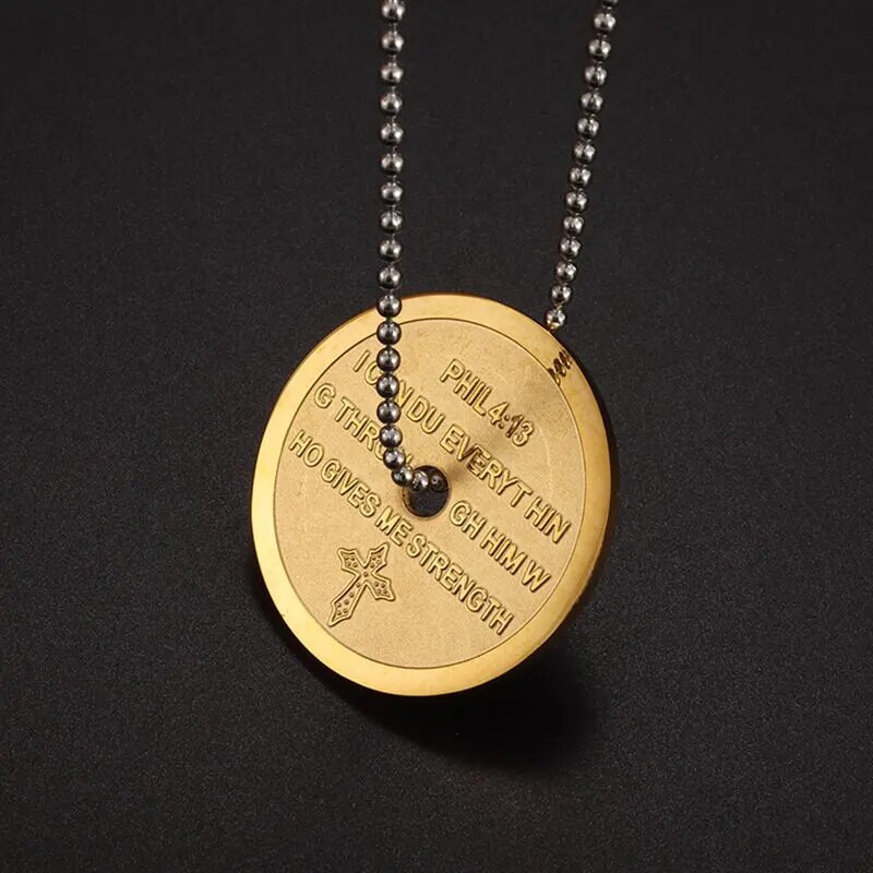 Titano plieno štangos svarmenų kilnojimo pakabukas hantelių karoliai Vyriški įkvepiantys savidisciplinos sporto papuošalai sporto salėje