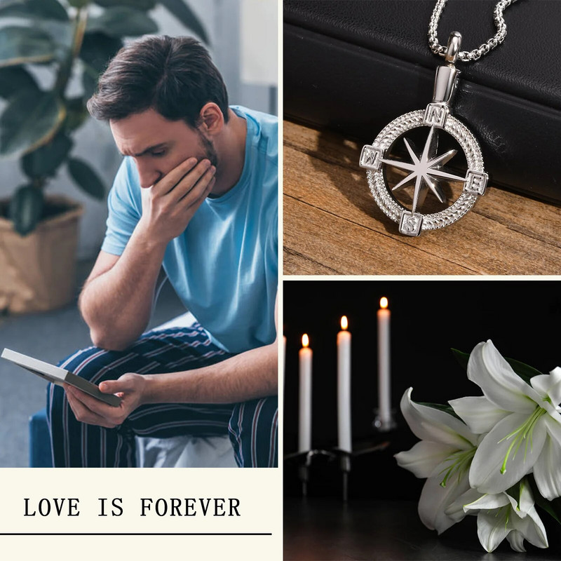 Κολιέ Vnox Stylish Navigation Compass για Ανδρικά Γυναικεία, Ανοξείδωτο ατσάλι Κρέμα για κολάρο Αναμνηστικά Δώρα Κοσμήματα