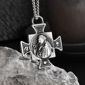 Šv. Benedikto Jėzaus kryžiaus karoliai nerūdijančio plieno San Benito rankogalių pakabukas vyrams Moterų amuletai krikščioniški papuošalai